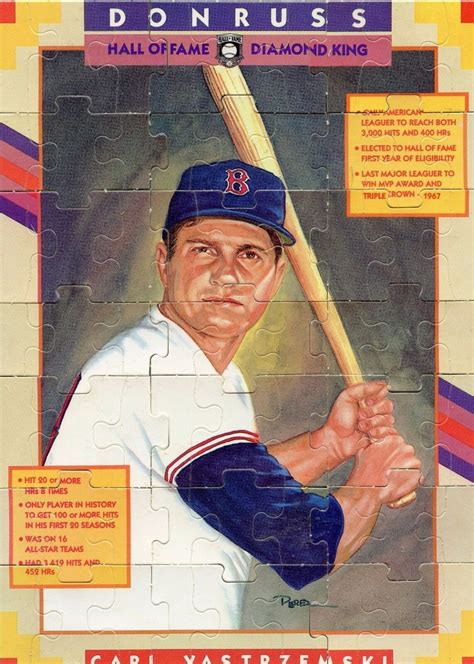 Carl Yastrzemski Completed Assembled Puzzle Donruss Diamond Kings