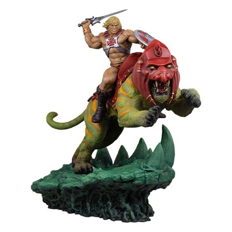 Masters Of The Universe Statue He Man And Battle Cat Classic Deluxe 59