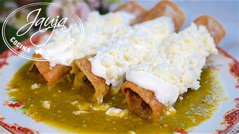 Los Tacos Dorados De Deshebrada Que Más Nos Gustan En Casa Youtube