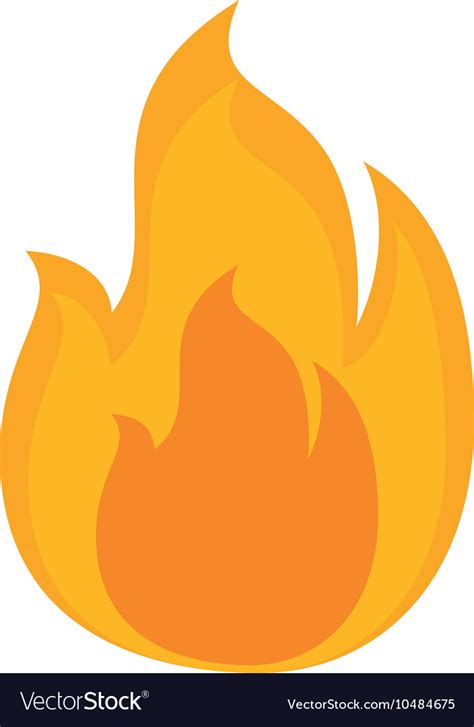 Flame Fire Burn Royalty Free Vector Image Vectorstock