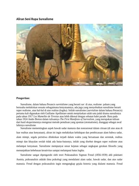 Pengantar Aliran Seni Rupa Surealisme Pdf