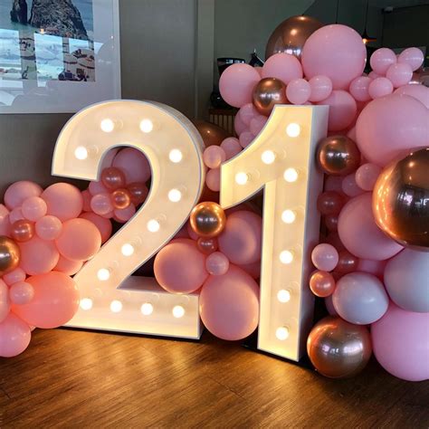 21st Birthday Party Event Letters Light Up Number Hire