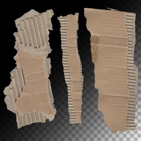 Premium PSD Cardboard Paper Tape Isolated Background