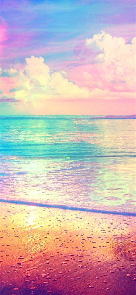 Pastel beach wallpaper | Beautiful nature wallpaper, Beautiful ...