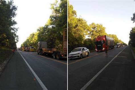 Protesto Interdita Br E Provoca Congestionamento De Km Em S O Mateus