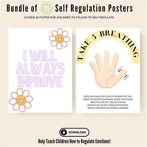 Printable Self Regulation Posters Calming Corner Tools Etsy