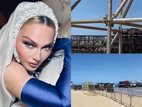 PALCO PARA O SHOW DE MADONNA COMEÇA A SER MONTADO EM COPACABANA Bahia