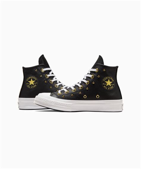 Tenis Converse Chuck Negros En Bota De Piel Para Mujer Converse M Xico