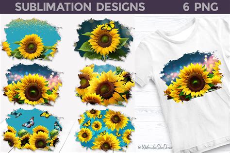 Sunflowers Sublimation Design Graphic By Watercolorcolordream · Creative Fabrica