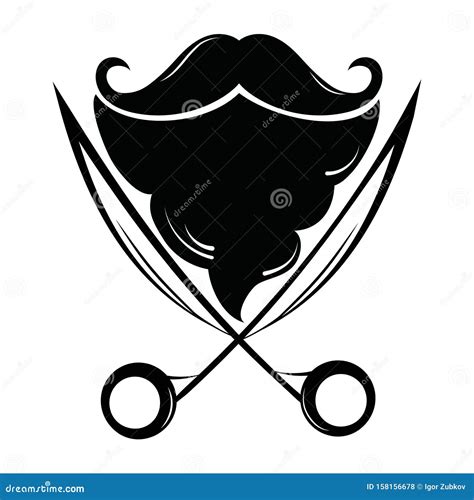 Logo Para El Peluquero Logo En Blanco Y Negro Para Una BarberÃa