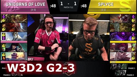 Splyce Vs Unicorns Of Love Game 3 S7 EU LCS Summer 2017 Week 3 Day 2