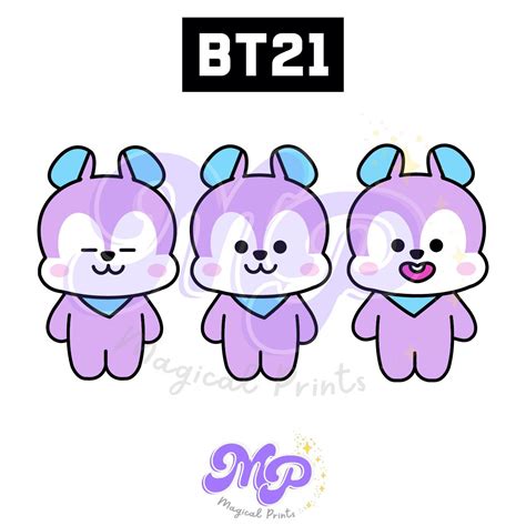 BT21 Mang BTS Digital stickers PNG files Etsy España