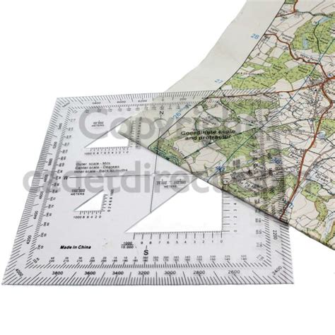 Rothco Military Coordinate Scale Protractor 5 Inch Cadet Direct Ltd