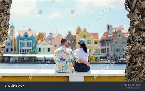 Willemstad Curacao Has Colorful Buildings Around Stock Photo