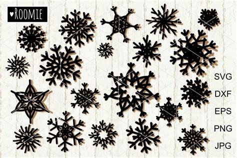 Snowflake Bundle Svg Files Christmas Svg Winter Svg Cutfile