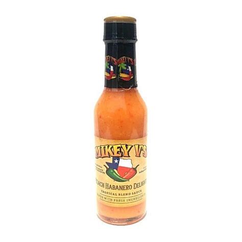 Mikey V S Peach Habanero Delight Hot Sauce