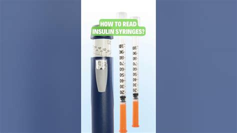 How To Read Insulin Syringes Diabetesmanagement Youtube