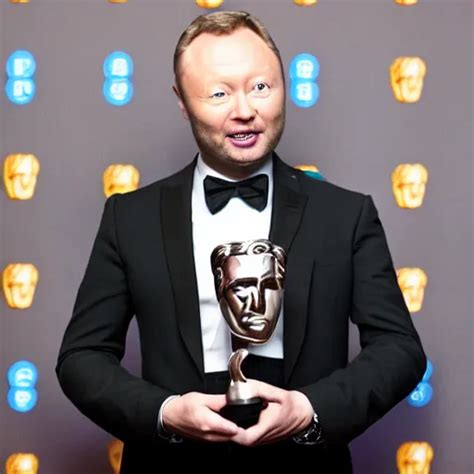 Limmy Brian Limond Holding Bafta Award Realistic Stable Diffusion