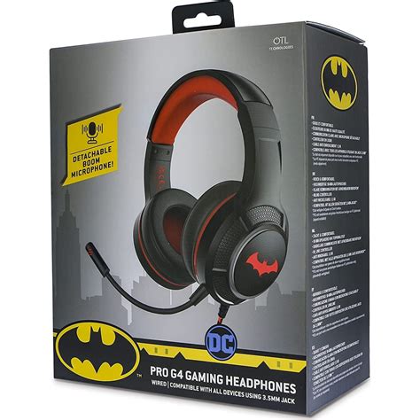 Otl Technologies DC Comics Batman Pro G4 Over Ear Gaming Headset 3 5mm