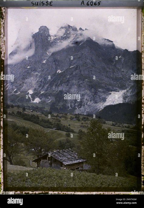 Grindelwald, Suisse Grindelwald, Le Wetterhorn et le Glacier de ...