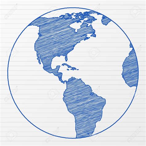 Earth Globe Drawing at GetDrawings | Free download