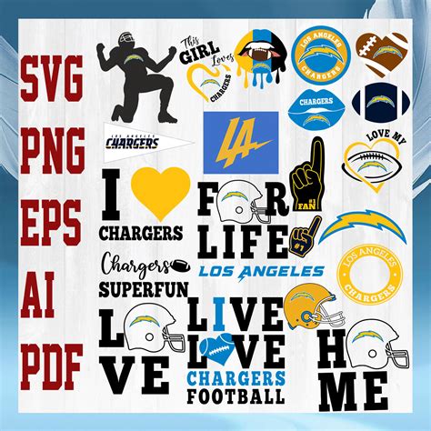 Los Angeles Chargers Nfl Svg Los Angeles Chargers Svg Bund Inspire