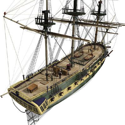 hms cerberus british frigate 3d model