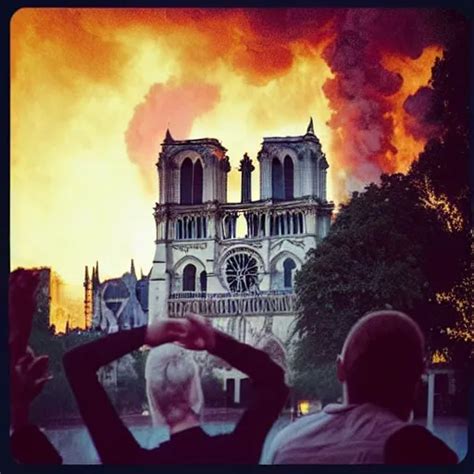 Minions Laughing As The Notre Dame Burns Behind Them Stable