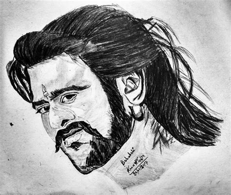 Charcoal Sketchingbahubali Drawing Sketches Art Art Drawings