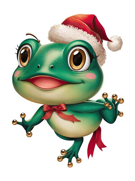 Adorable Christmas Frog 48563185 PNG