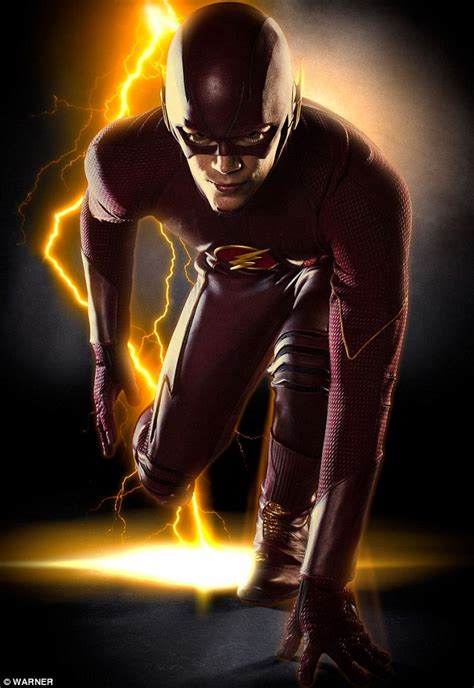 Grant Gustin In Costume As The Flash For New Tv Series Daily Mail Online