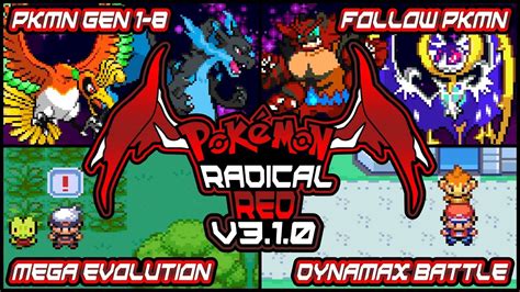 Updated Pok Mon Radical Red V Gba Rom Hack Mega Evolution