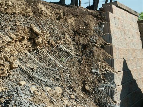 Geogrid Ripped Stone Retaining Wall Foundation Engineering Eng Tips