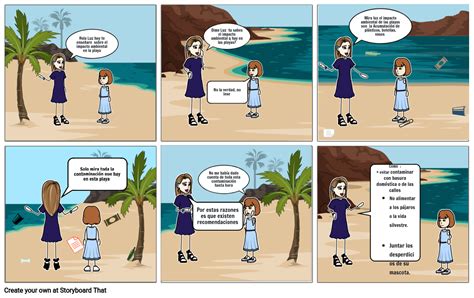 Impacto Ambiental En La Playa Storyboard By A2383f0a