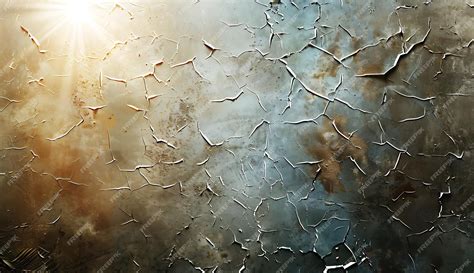 A Cracked Glass Wall With A Broken Surface And The Sun Shining Through It Premium Ai Generated