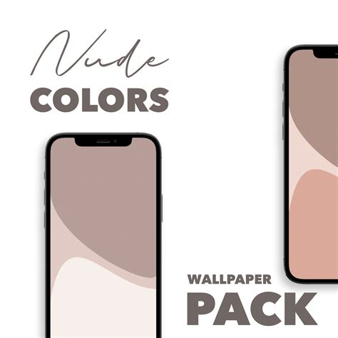 Nude Colors Wallpaper Pack Set Of Backgrounds Aesthetic Etsy