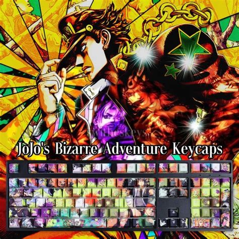 108 Keys Jojo Keycaps Cherry Profile Jojos Bizarre Adventure Japanese