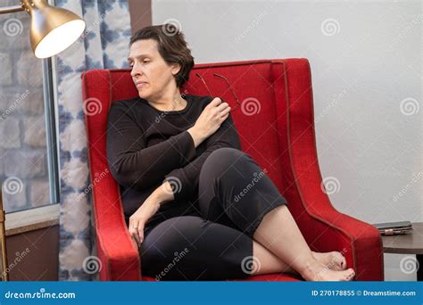 Sad Middle Age Woman Alone In Hotel Room Stock Image Image Of Missing