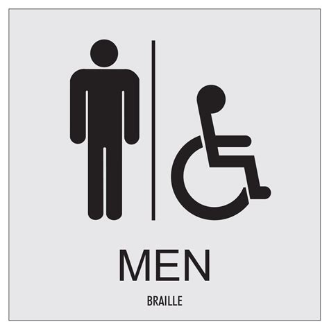 Restroom Sign Men Accessible Identity Group