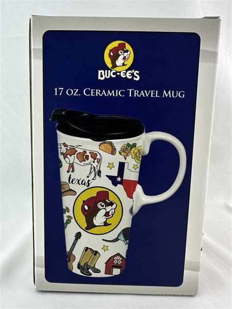 2024 Buc Ees Ceramic 17oz Texas Coffee Cup Grelly Usa