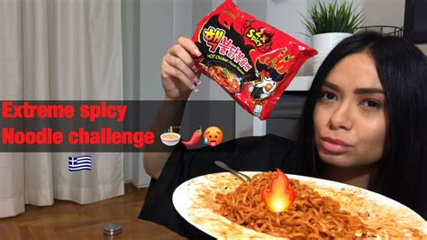 🔥extreme Spicy Noodle Challenge 🔥 δοκιμάζω τα πιο καυτερά Μακαρόνια