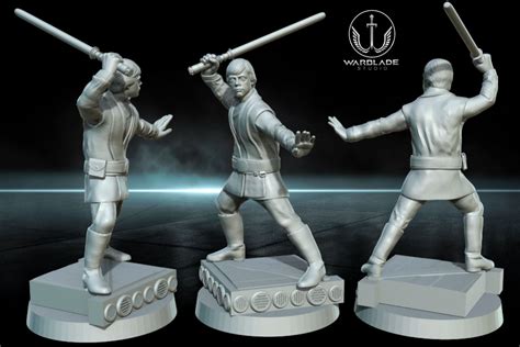 Stl Datei Star Wars Legion Luke Skywalker Vorgestützt Enthalten・3d