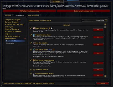 Addons WoW pour les donjons raids Mythique Plus et dégâts World of