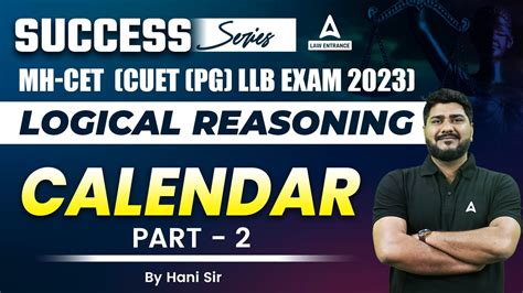 Calendar In Logical Reasoning For Mh Cet And Cuet Pg Llb Exam