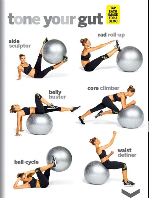 Exercise, Ball exercises, Excercise ball workout