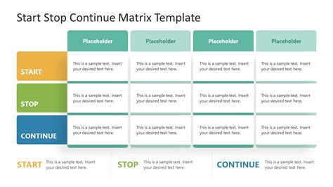 Free Start Stop Continue Matrix PowerPoint Template & Google Slides