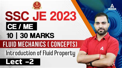 Ssc Je Preparation Ssc Je Fluid Mechanics Fluid Property