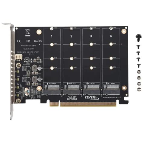 CARTE RÉSEAU À 4 Disques PH44 NVME Carte RéSeau DiviséE à PCIE A1E79287