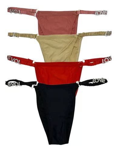 Paquete 4pzs Tanga Sexy Love Bikini Panty Sexy MercadoLibre