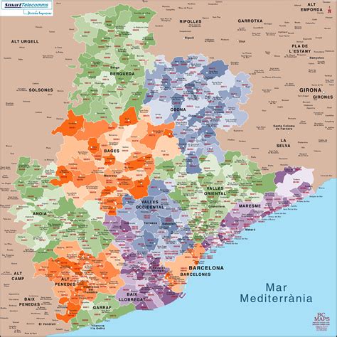 Mapa Codigos Postales Provincia Barcelona Mapa Lineas